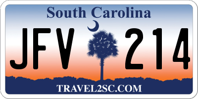 SC license plate JFV214