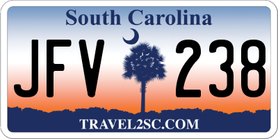 SC license plate JFV238
