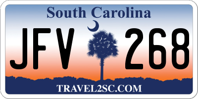 SC license plate JFV268