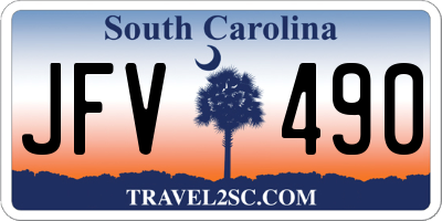 SC license plate JFV490