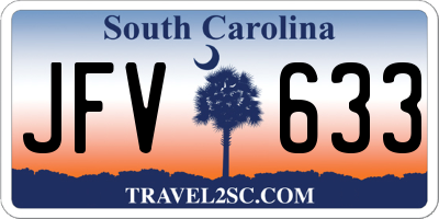 SC license plate JFV633