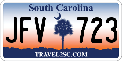 SC license plate JFV723