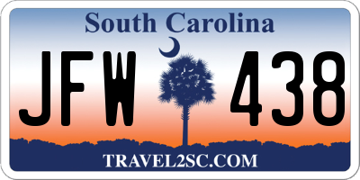 SC license plate JFW438