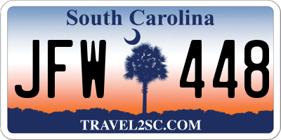 SC license plate JFW448