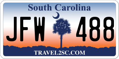 SC license plate JFW488