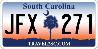 SC license plate JFX271
