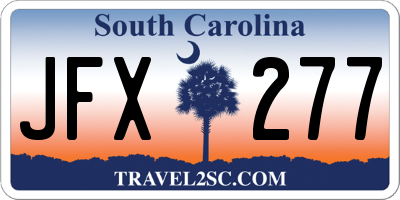 SC license plate JFX277
