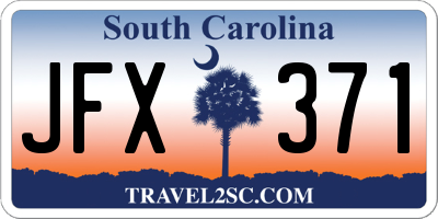SC license plate JFX371