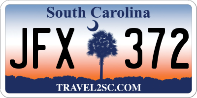 SC license plate JFX372