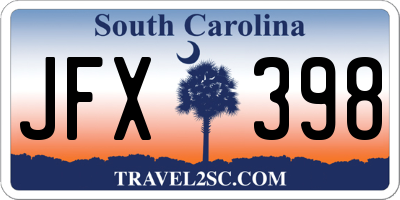 SC license plate JFX398