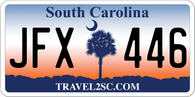SC license plate JFX446