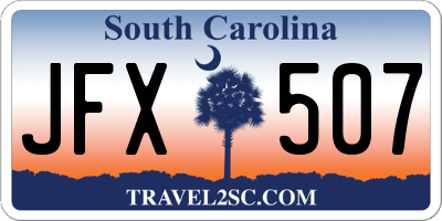 SC license plate JFX507