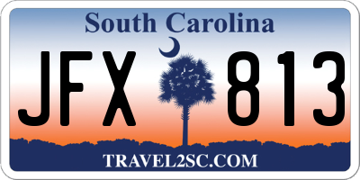 SC license plate JFX813