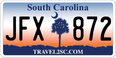 SC license plate JFX872