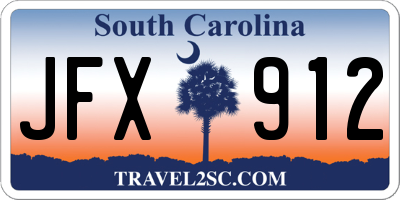 SC license plate JFX912