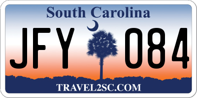 SC license plate JFY084