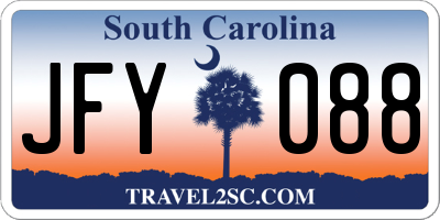 SC license plate JFY088