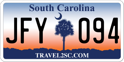 SC license plate JFY094