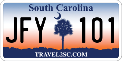 SC license plate JFY101