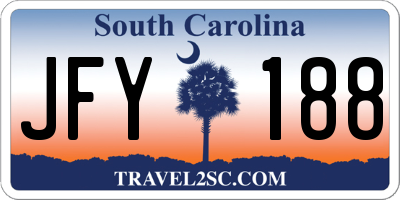 SC license plate JFY188