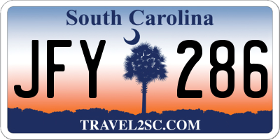 SC license plate JFY286