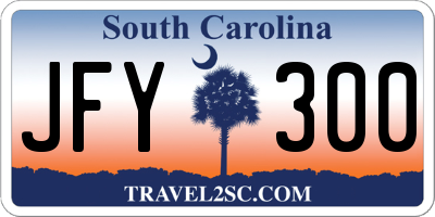 SC license plate JFY300