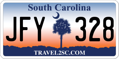 SC license plate JFY328