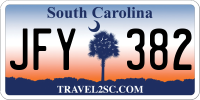 SC license plate JFY382