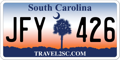 SC license plate JFY426