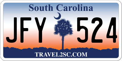 SC license plate JFY524