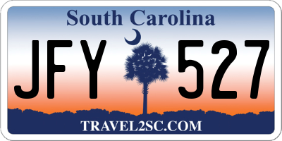 SC license plate JFY527