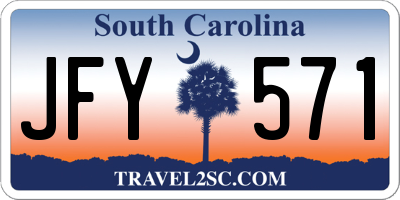 SC license plate JFY571