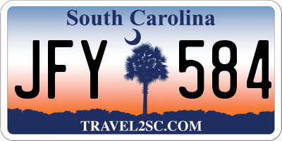 SC license plate JFY584