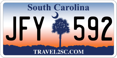 SC license plate JFY592