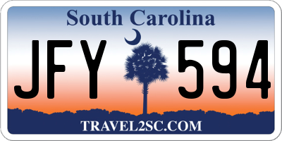 SC license plate JFY594