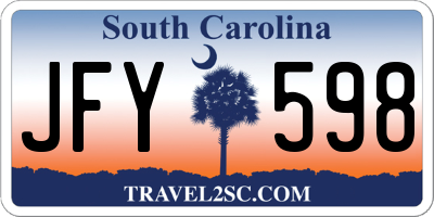 SC license plate JFY598