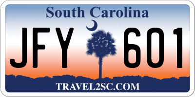 SC license plate JFY601