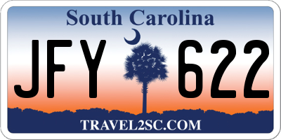 SC license plate JFY622