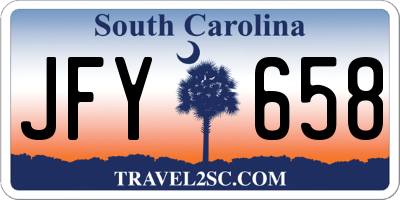 SC license plate JFY658