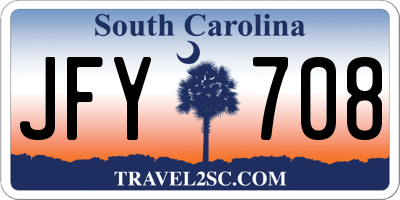 SC license plate JFY708