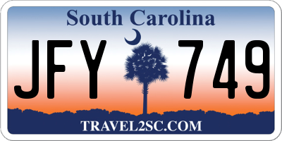 SC license plate JFY749