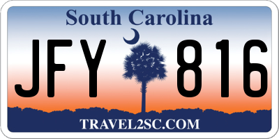 SC license plate JFY816