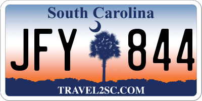 SC license plate JFY844