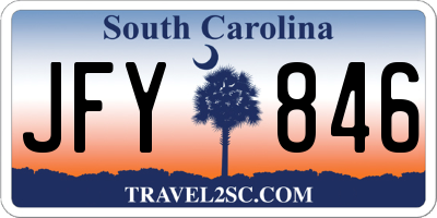 SC license plate JFY846