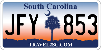 SC license plate JFY853
