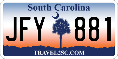 SC license plate JFY881
