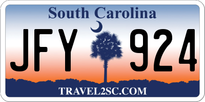 SC license plate JFY924