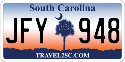 SC license plate JFY948