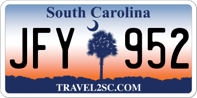 SC license plate JFY952