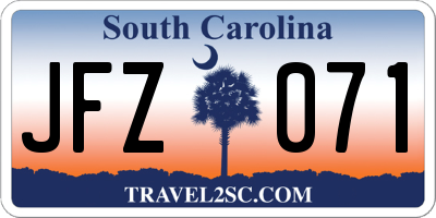 SC license plate JFZ071